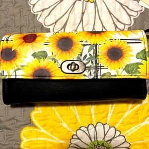 Butter Bags sunflower Wristlet